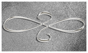 DNSEMP-C-601-SL-SH-SL Silver Scroll Shimmer Silver